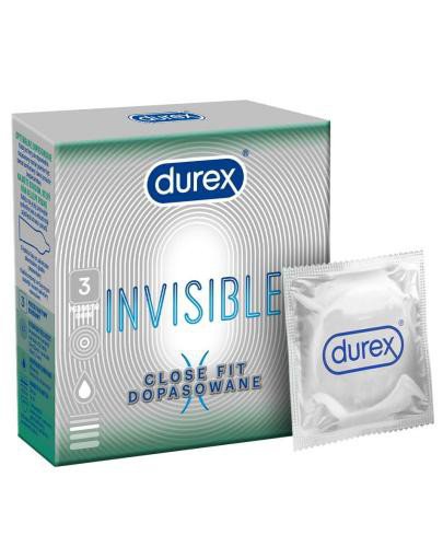 podgląd produktu Durex Invisible Close Fit prezerwatywy optymalne dopasowanie 3 sztuki