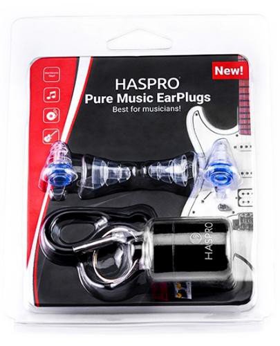 podgląd produktu Zatyczki do uszu wielorazowe Haspro Pure Music EarPlugs blue 2 pary