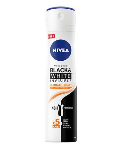 podgląd produktu Nivea Black&White Invisible Ultimate Impact antyperspirant spray 150 ml