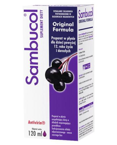 podgląd produktu Sambucol Original Formula ekstrakt z owoców czarnego bzu 120 ml [Suplement Diety]