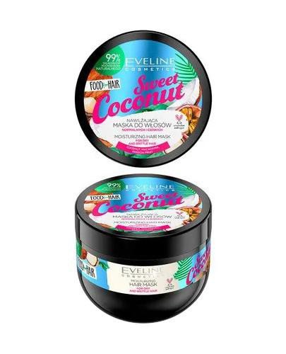 podgląd produktu Eveline Food For Hair Sweet Coconut maska do włosów nawilżenie i połysk 500 ml
