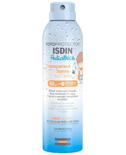 Fotoprotector Isdin Pediatrics przezroczysty spray ochronny dla dzieci SPF50 250 ml 
