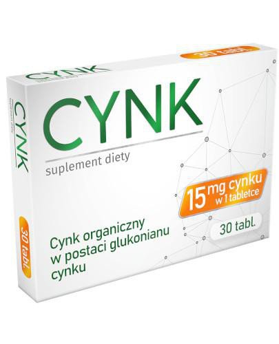 podgląd produktu Cynk 15mg 30 tabletek ALG Pharma