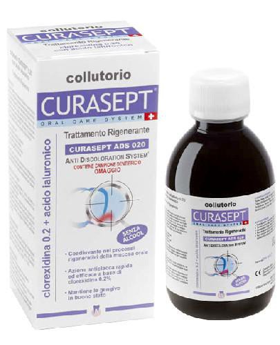 podgląd produktu Curasept ADS 020 z kwasem hialuronowym płyn do płukania jamy ustnej 200 ml