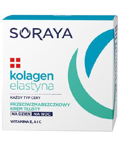 podgląd produktu Soraya Kolagen + Elastyna przeciwzmarszczkowy krem tłusty na dzień i na noc 50 ml