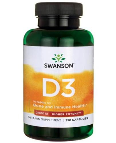 podgląd produktu Swanson witamina D3 2000IU 250 kapsułek
