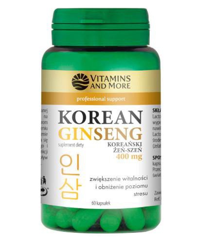 podgląd produktu Vitamins And More Korean Ginseng 60 kapsułek