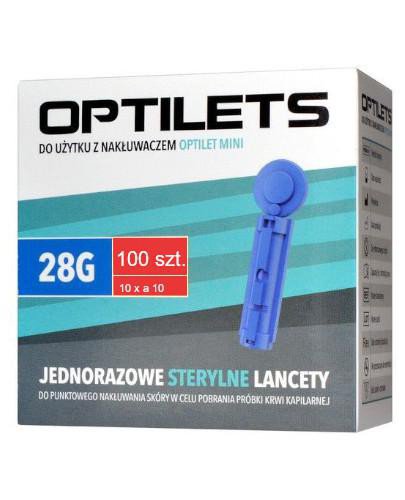 podgląd produktu Optilets jednorazowe sterylne lancety (igły) 100 sztuk