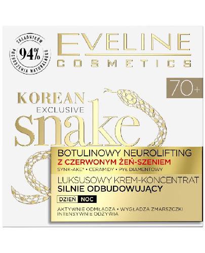 podgląd produktu Eveline Exclusive Snake luksusowy krem-koncentrat silnie odbudowujący 70+ 50 ml