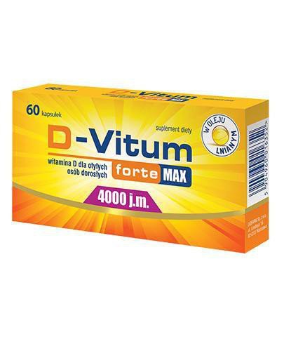 podgląd produktu D-Vitum Forte Max 4000 j.m. witamina D dla dorosłych 60 kapsułek