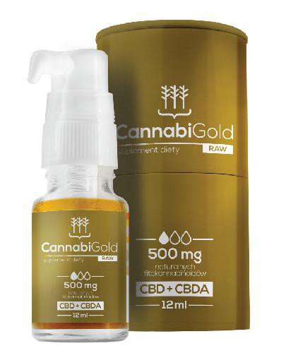 podgląd produktu CannabiGold RAW 500 mg CBD + CBDA olej 12 ml