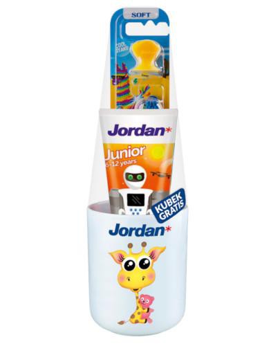 podgląd produktu Jordan Junior pasta dla dzieci 6-12 lat 50 ml + szczoteczka + kubek [ZESTAW]