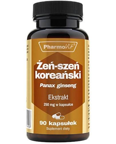 podgląd produktu PharmoVit Żeń-szeń koreański ekstrakt 250 mg 90 kapsułek