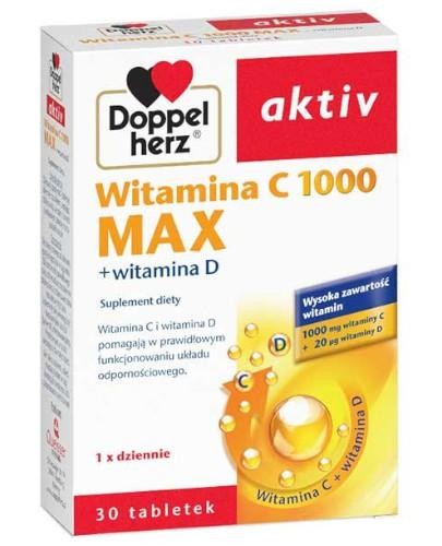 podgląd produktu Doppelherz Aktiv Witamina C 1000 Max + witamina D 30 tabletek