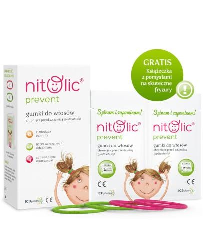 podgląd produktu Nitolic Prevent gumka do włosów przeciw wszom 4 sztuki