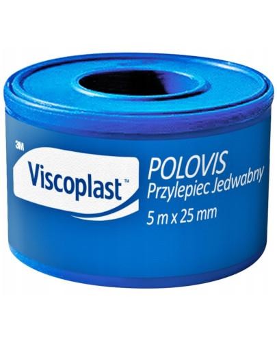 Viscoplast Polovis przylepiec jedwabny 5m x 25mm 1 sztuka 