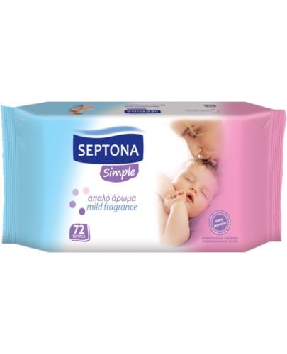 podgląd produktu Septona Baby Simple chusteczki nawilżane dla dzieci i niemowląt 72 sztuki