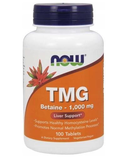 podgląd produktu NOW Foods TMG 1000 mg Betaina 100 tabletek