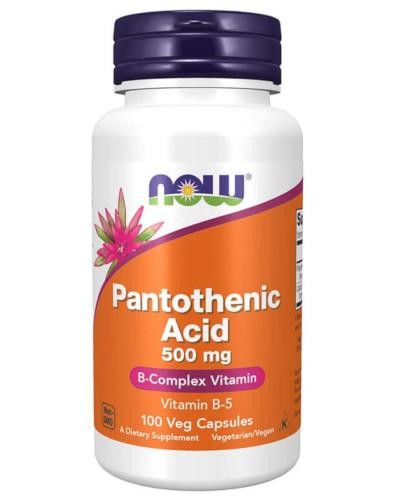podgląd produktu NOW Foods Pantothenic Acid 500 mg 100 kapsułek