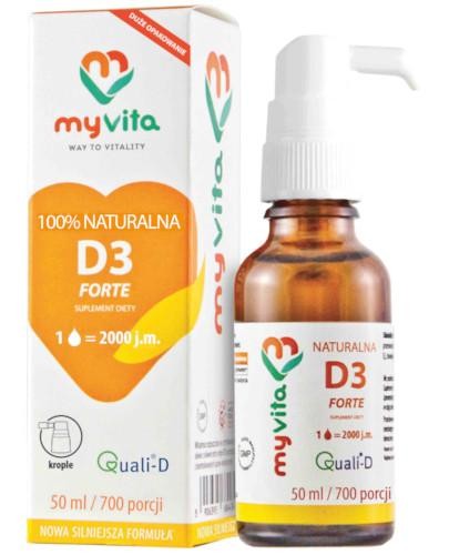 podgląd produktu MyVita Naturalna D3 Forte witamina D 2000 j.m. krople 50 ml