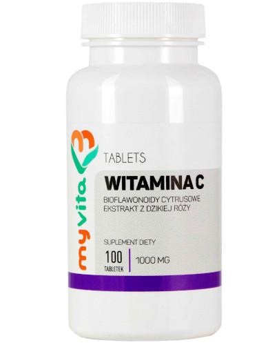 podgląd produktu MyVita Witamina C 1000 mg z dziką różą i bioflawonoidami cytrusowymi 100 tabletek