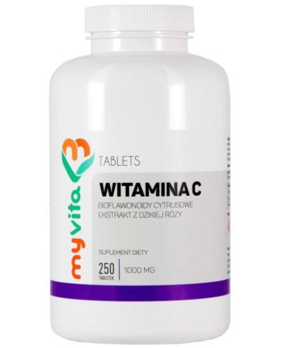 podgląd produktu MyVita Witamina C 1000 mg z dziką różą i bioflawonoidami cytrusowymi 250 tabletek
