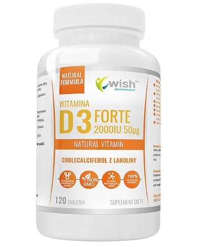 podgląd produktu Wish Witamina D3 Forte 2000 IU 120 tabletek