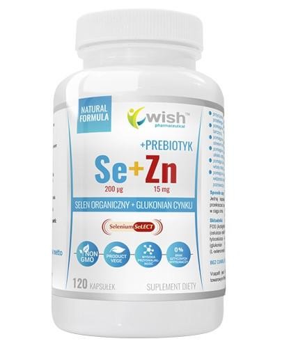 podgląd produktu Wish Selen Organiczny 200 µg + Cynk 15 mg+ Prebiotyk 120 kapsułek