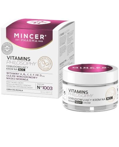 podgląd produktu Mincer Pharma Vitamins Philosophy N1003 odbudowujący krem na noc 50 ml