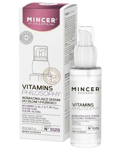 podgląd produktu Mincer Pharma Vitamins Philosophy N1026 wzmacniające serum do dłoni i paznokci 30 ml