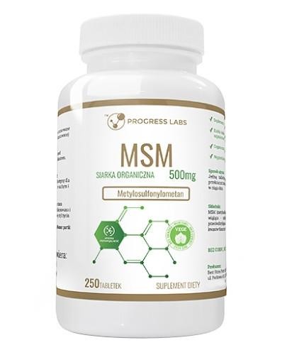 podgląd produktu Progress Labs MSM Siarka Organiczna 500 mg 250 tabletek
