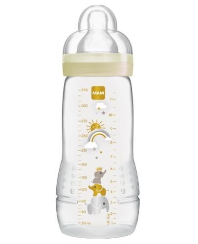MAM Easy Active Fairytale butelka 4m+ 330 ml ze smoczkiem przepływ 3 szybki biała 1 sztu... 