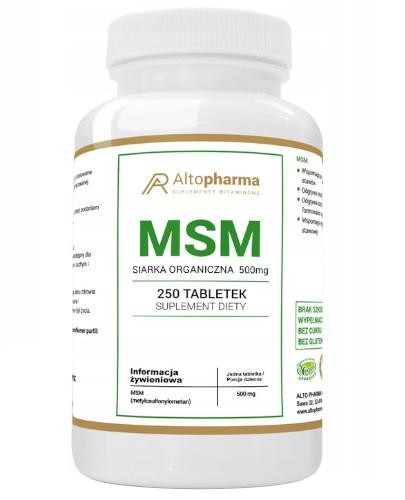 podgląd produktu Altopharma MSM Siarka Organiczna 500 mg 250 tabletek