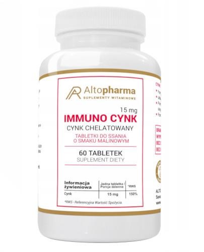 Altopharma Immuno Cynk 15 mg 60 tabletek do ssania 