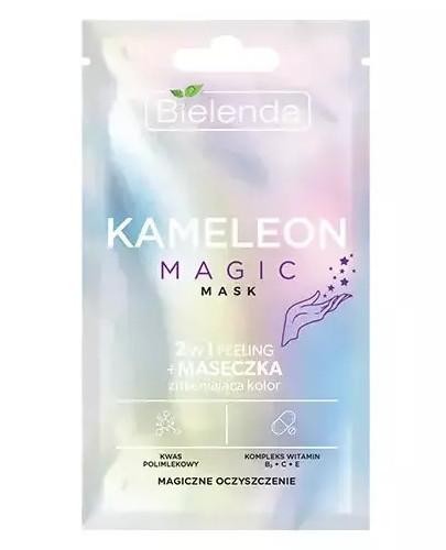 Bielenda Kameleon Magic Mask 2w1 peeling + maseczka zmieniająca kolor magiczne oczyszczen... 