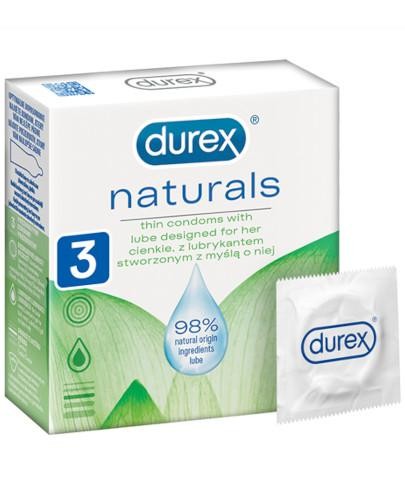 Durex Naturals prezerwatywy 3 sztuki 
