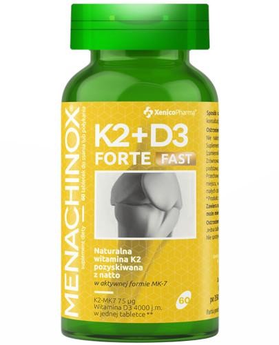 podgląd produktu Menachinox K2+D3 Forte Fast 60 tabletek do ssania