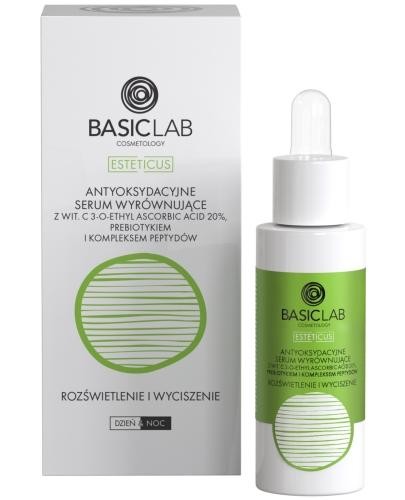 podgląd produktu BasicLab Esteticus antyoksydacyjne serum wyrównujące z wit. c 20% rozświetlenie i wyciszenie 30 ml