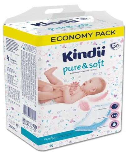 Kindii pure&soft podkłady dla niemowląt 60 cm x 40 cm 30 sztuk 
