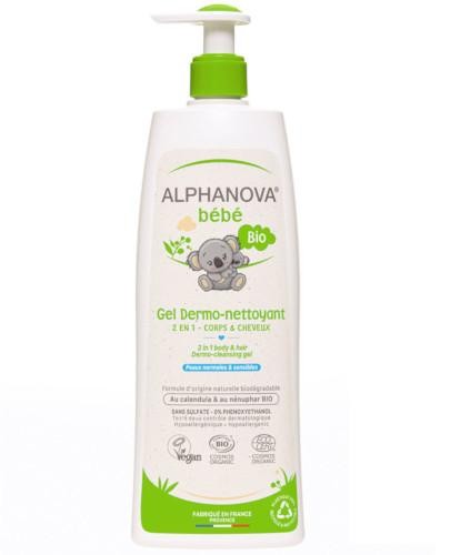 Alphanova Bebe organiczny dermo żel 2w1 do mycia ciała i włosów 500 ml 