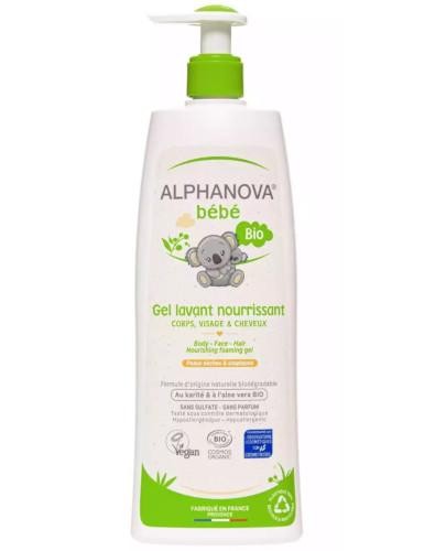 Alphanova Bebe organiczny odżywczy żel do mycia skóry suchej i atopowej 500 ml 