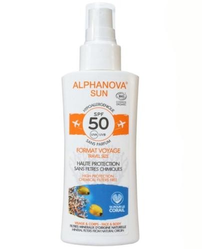 Alphanova Sun Travel spray przeciwsłoneczny SPF 50 90 g 