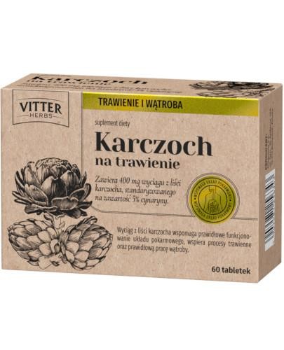 Vitter Herbs Karczoch na trawienie 60 tabletek 