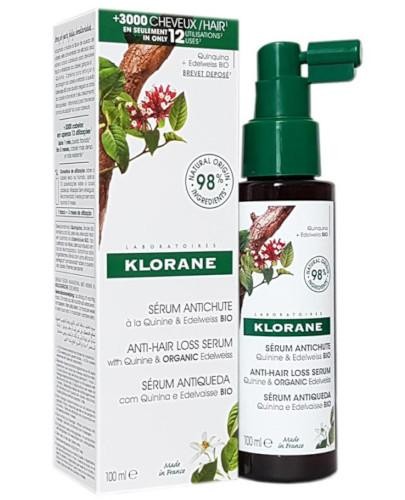 podgląd produktu Klorane serum przeciw wypadaniu włosów z chininą i organiczną szarotką 100 ml
