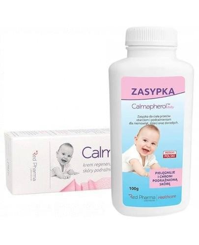 podgląd produktu Calmapherol Baby krem regenerujący do skóry podrażnionej 60 ml + zasypka dla dzieci 100 g [ZESTAW]