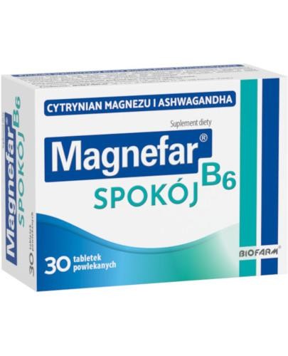 podgląd produktu Magnefar B6 Spokój 30 tabletek powlekanych