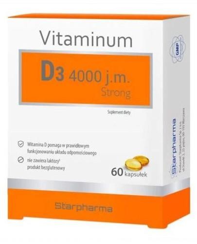 podgląd produktu Starpharma Vitaminum D3 4000 Strong 60 kapsułek