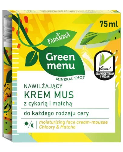 podgląd produktu Farmona Green Menu nawilżający krem mus z cykorią i matchą 75 ml