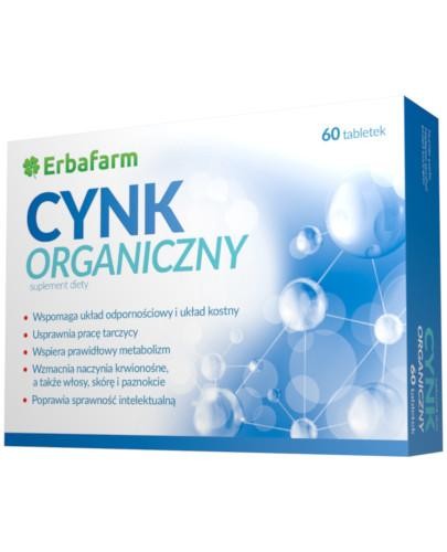 podgląd produktu Erbafarm Cynk organiczny 60 tabletek
