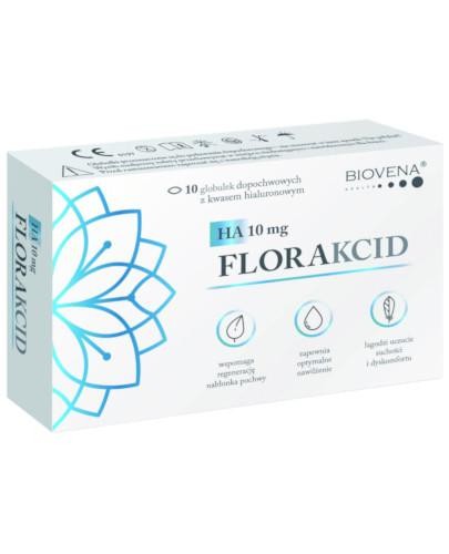 Florakcid HA 10 mg 10 globulek dopochwowych 